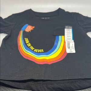 OshKosh B'gosh Black Tee with Colorful Rainbow Graphic